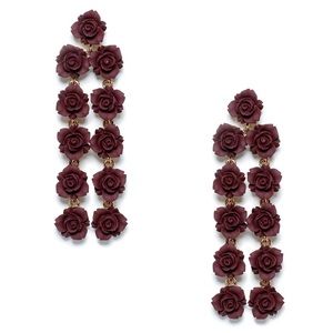 Sole Society Senorita Maroon Dangle Earrings